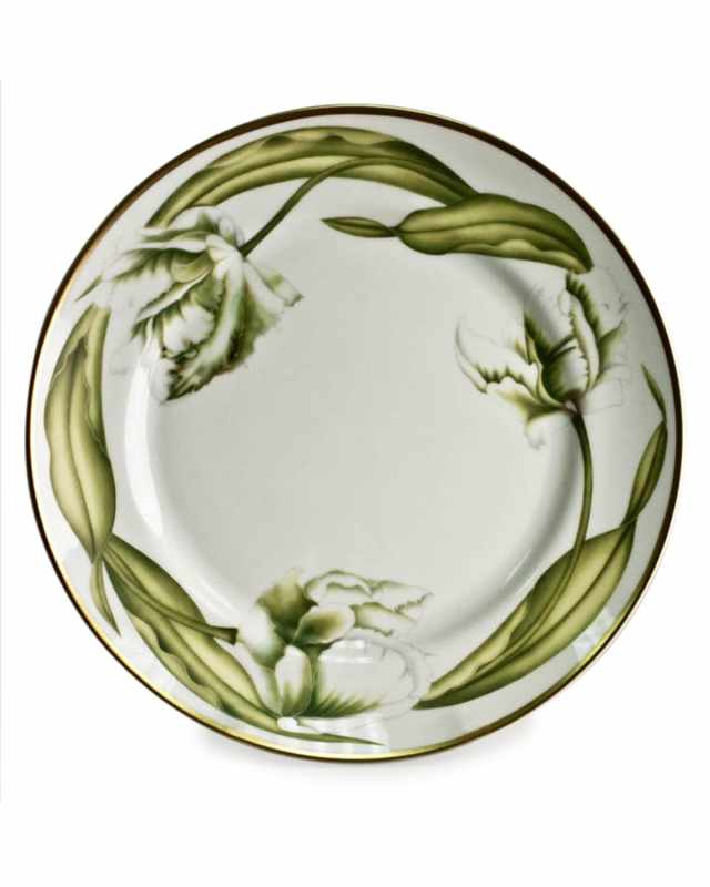 White Tulips Dinner Plate